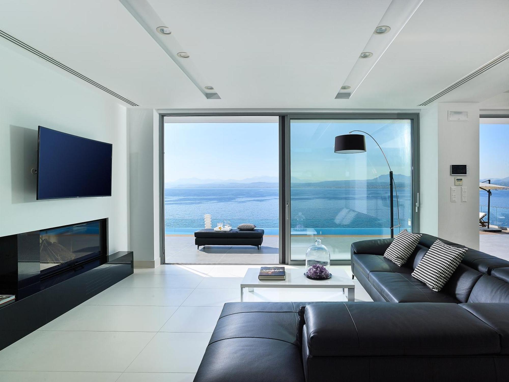 Beachfront Villa In Crete - Epavli Luxury Villa Agia Pelagia  Exterior foto