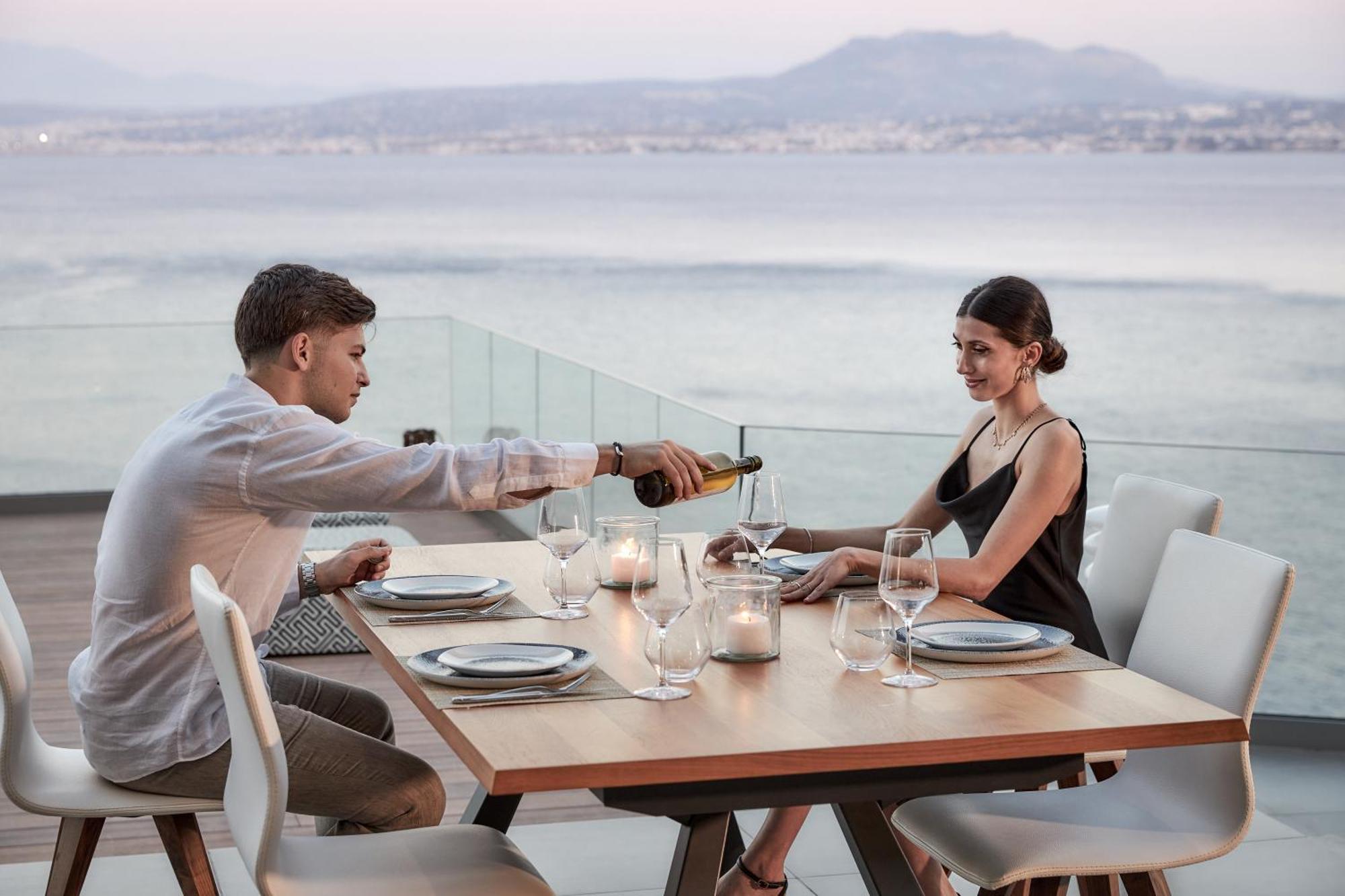 Beachfront Villa In Crete - Epavli Luxury Villa Agia Pelagia  Exterior foto