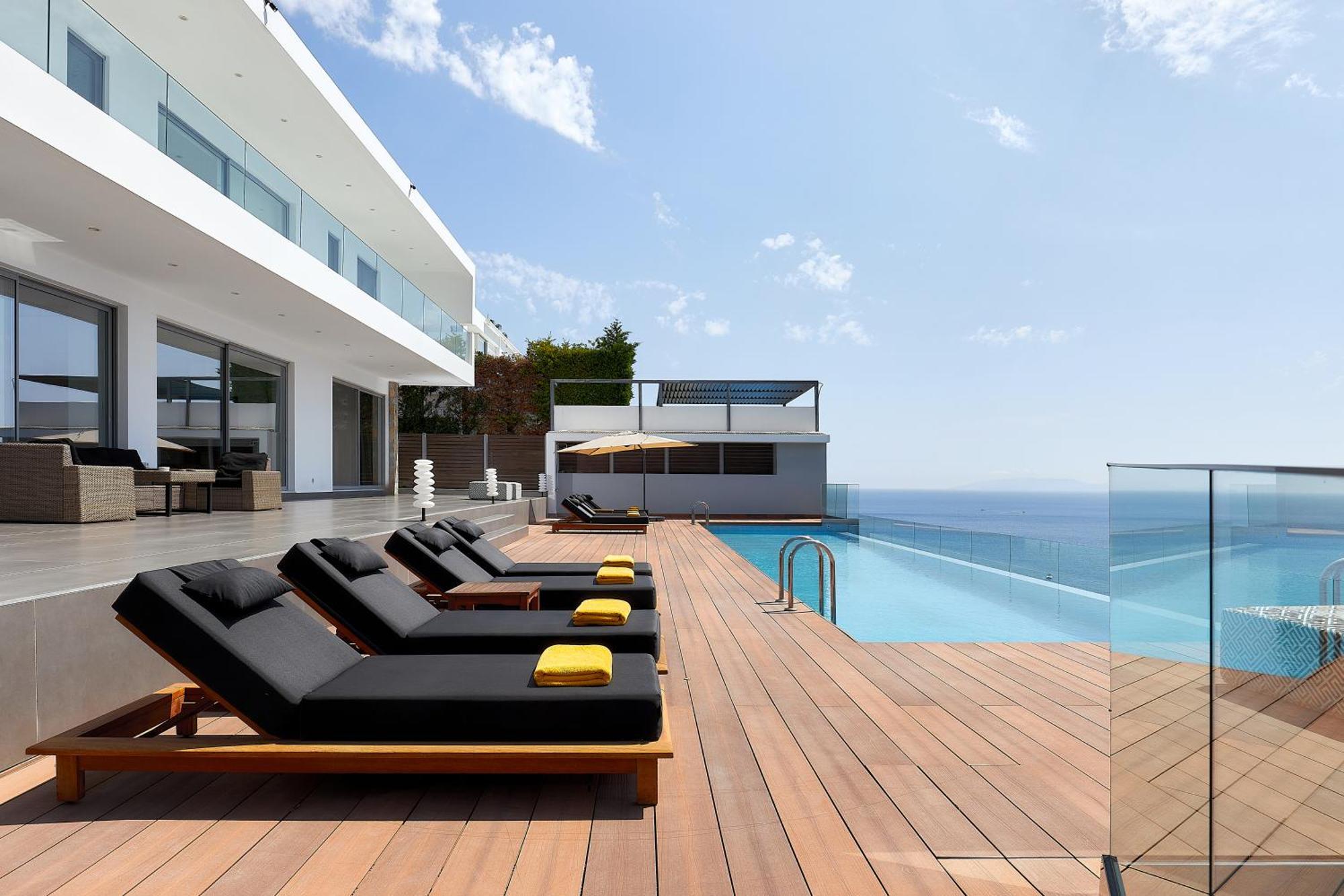 Beachfront Villa In Crete - Epavli Luxury Villa Agia Pelagia  Exterior foto