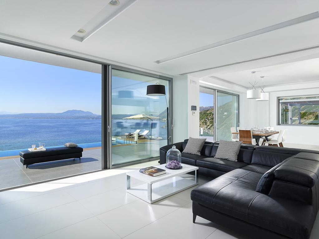 Beachfront Villa In Crete - Epavli Luxury Villa Agia Pelagia  Exterior foto