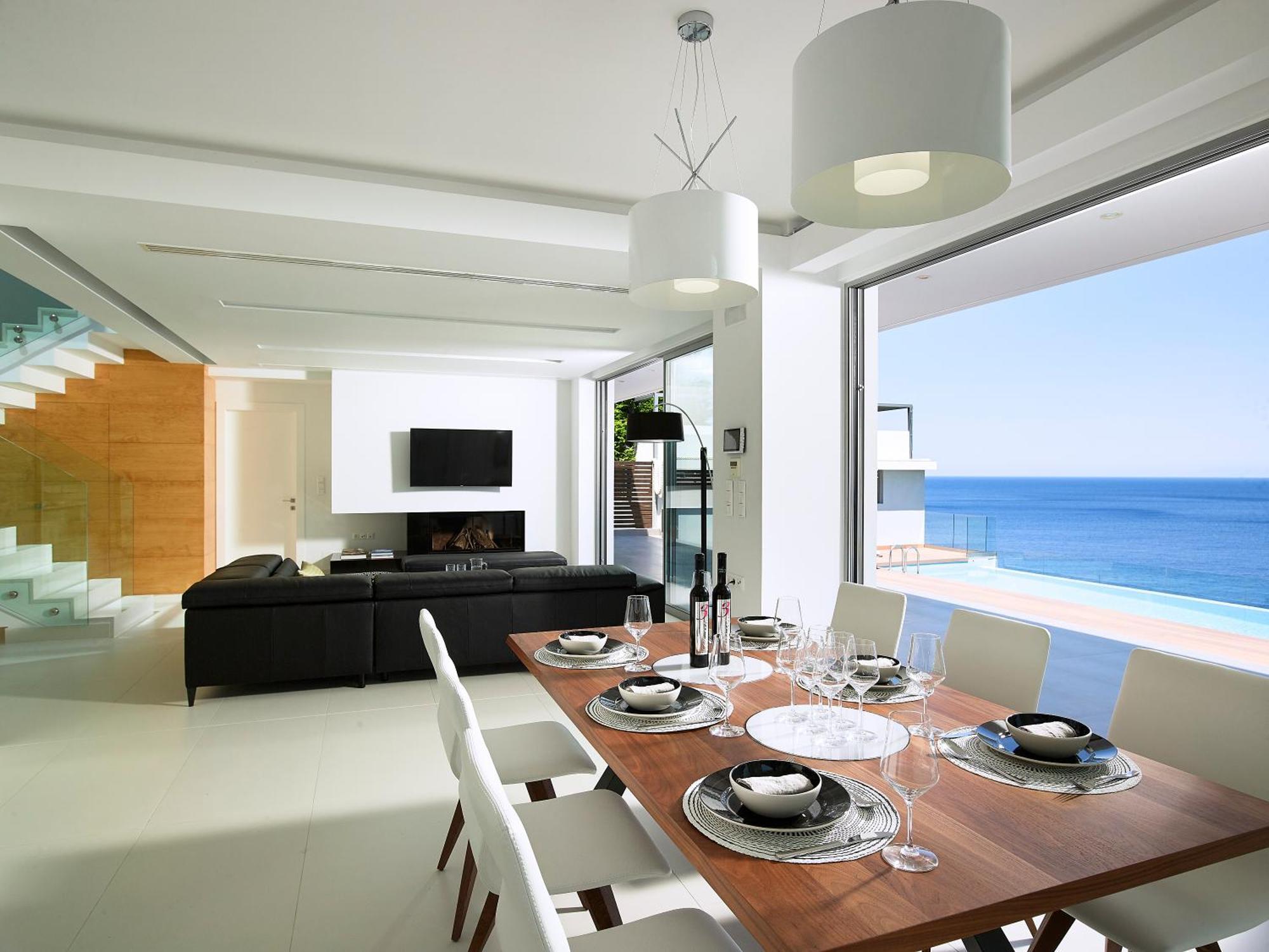 Beachfront Villa In Crete - Epavli Luxury Villa Agia Pelagia  Exterior foto